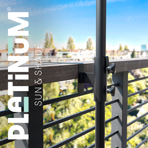 Platinum Balkonklem 7791, Top railing 18cm, Ø38mm
