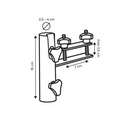 Platinum Balkonklem 7793, Horizontal flat railing, Ø38mm