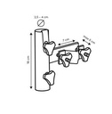 Platinum Balkonklem 7795, Vertical round railing, Ø38mm