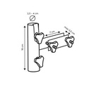 Platinum Balkonklem 7796, Vertical flat railing, Ø38mm
