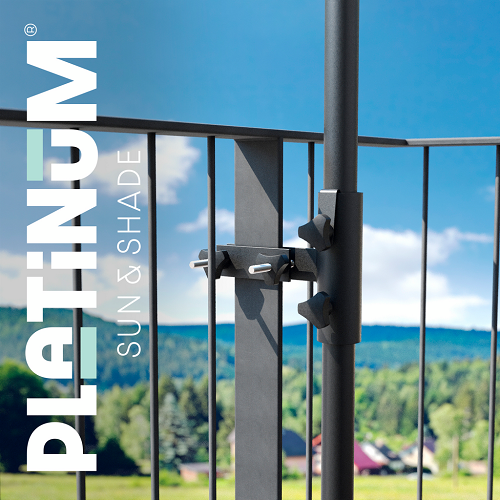 Platinum Balkonklem 7796, Vertical flat railing, Ø38mm