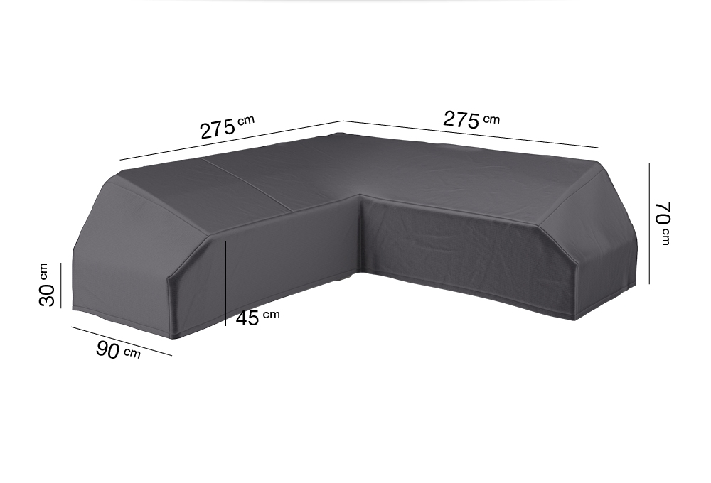 AeroCover loungeset 275x275x90xH30/45/70, cover Anthracit