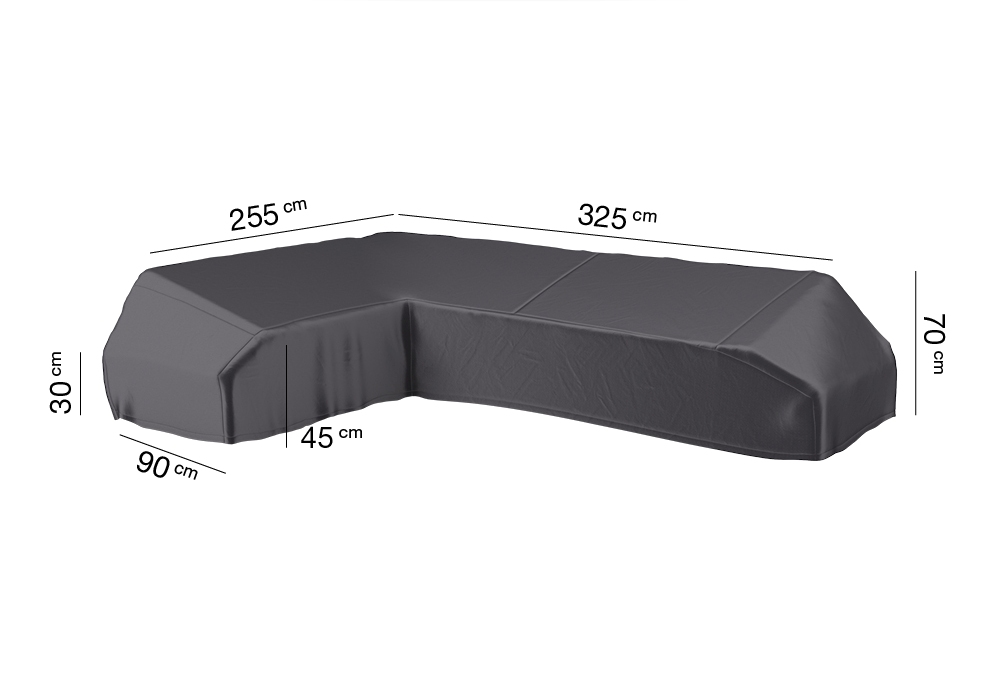 AeroCover loungeset 325x255x90xH30/45/70, cover L Anthracit