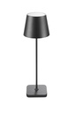 Glimm alu black oplaadbare tafellamp mini