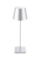 Glimm alu silver oplaadbare tafellamp mini