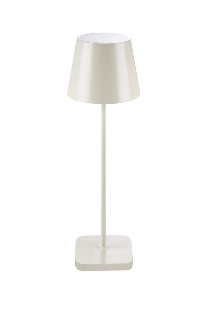 Glimm alu beige oplaadbare tafellamp mini
