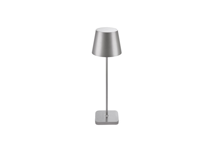 Glimm alu grey oplaadbare tafellamp MINI XS