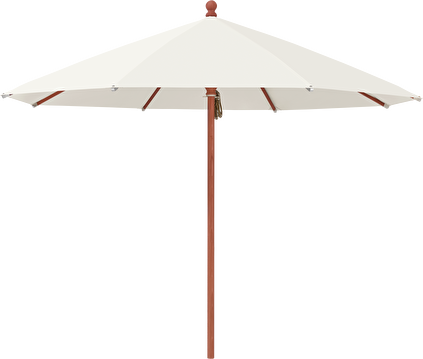 [GL 172 00 300 751 - 158] Piazzino parasol Ø 300 cm, rood gelakt eucalyptushout, stofklasse 2